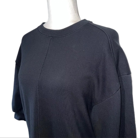 Everlane Puff Sleeve Organic Cotton Sweatshirt Dress Black Size XXS - Picture 3 of 12